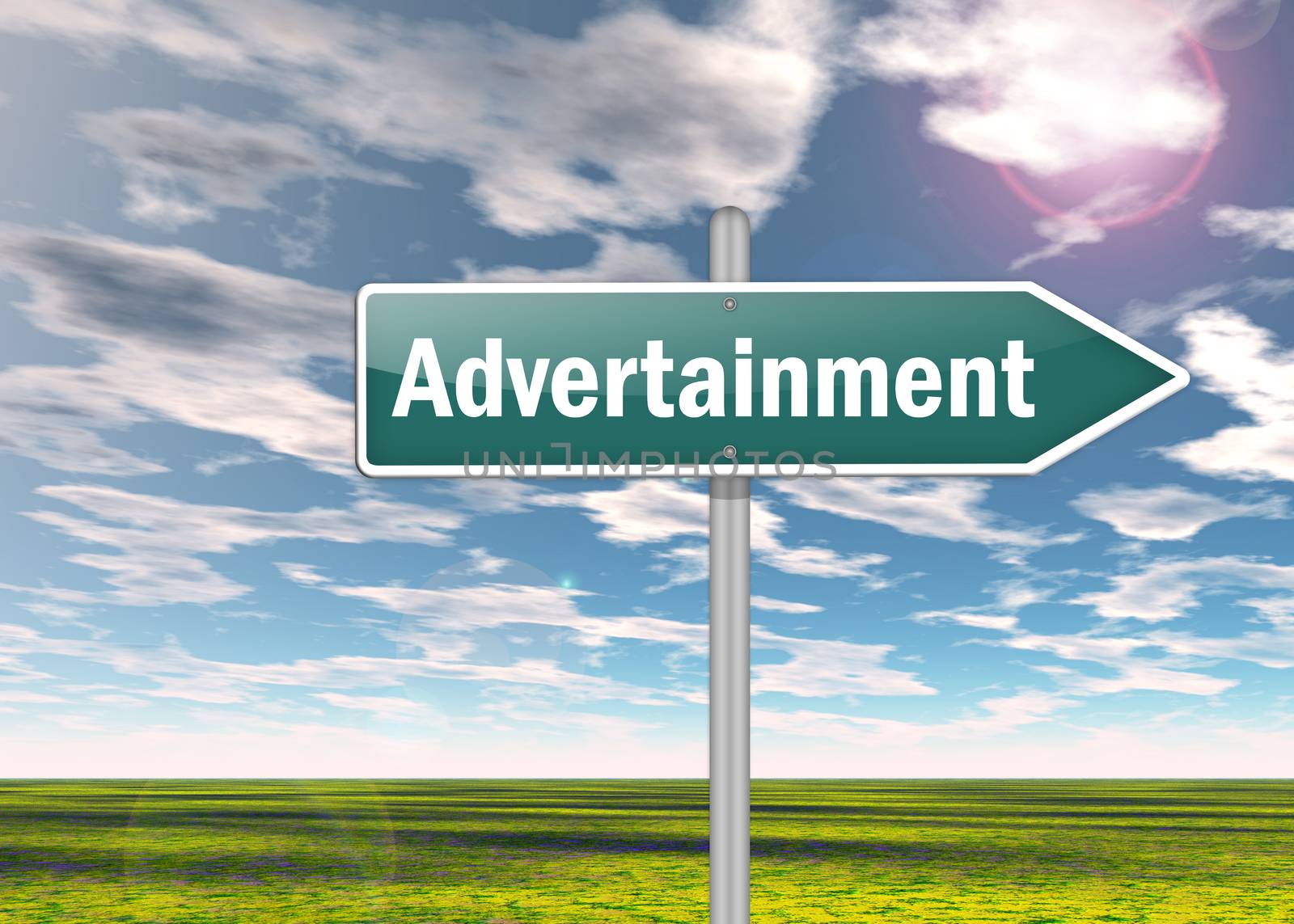 Signpost "Advertainment" by mindscanner