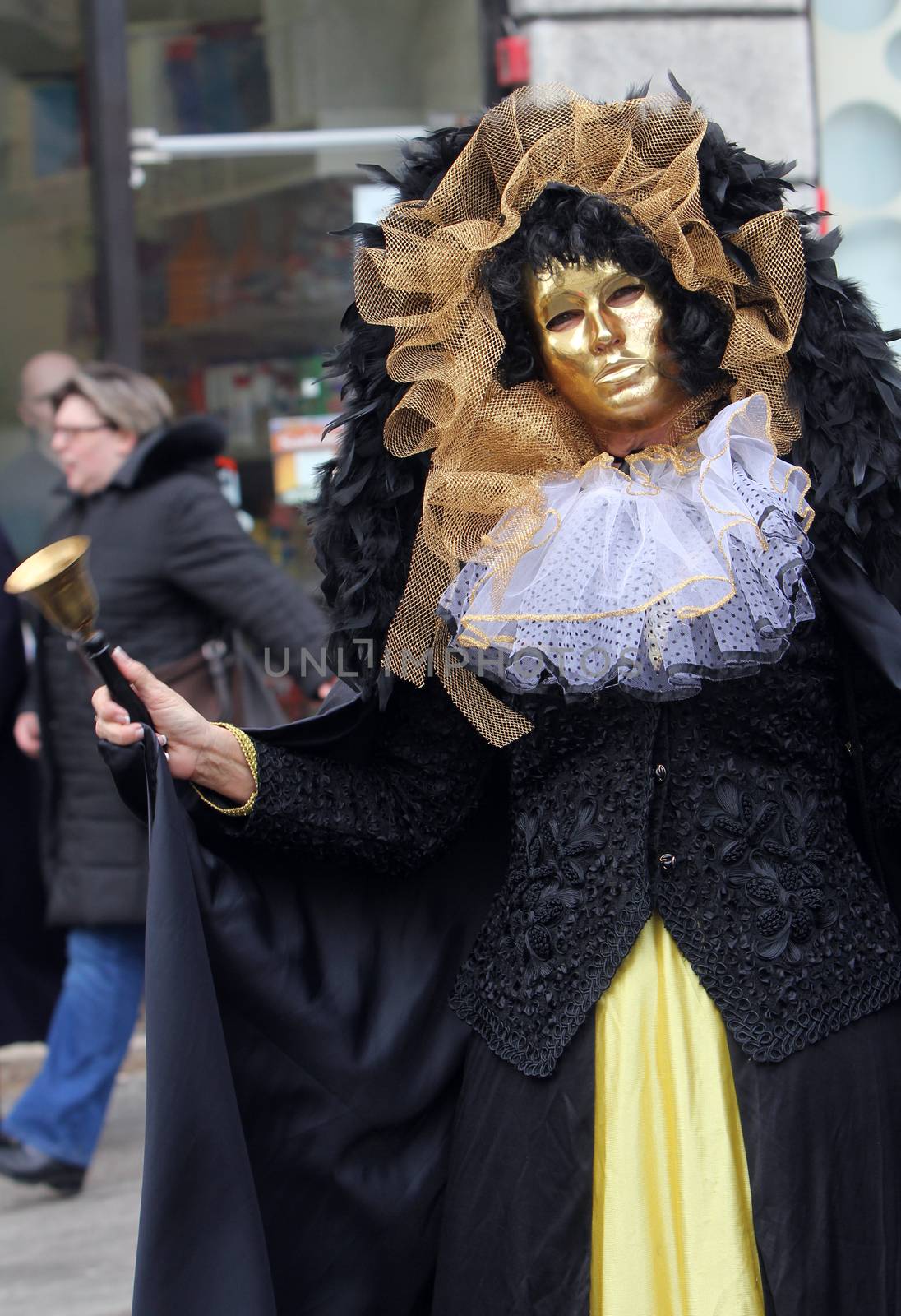 Carnival parade on Shrove Saturday. Carnival masks from Croatia.They banish away the winter. Zagreb, Croatia February 02, 2013.