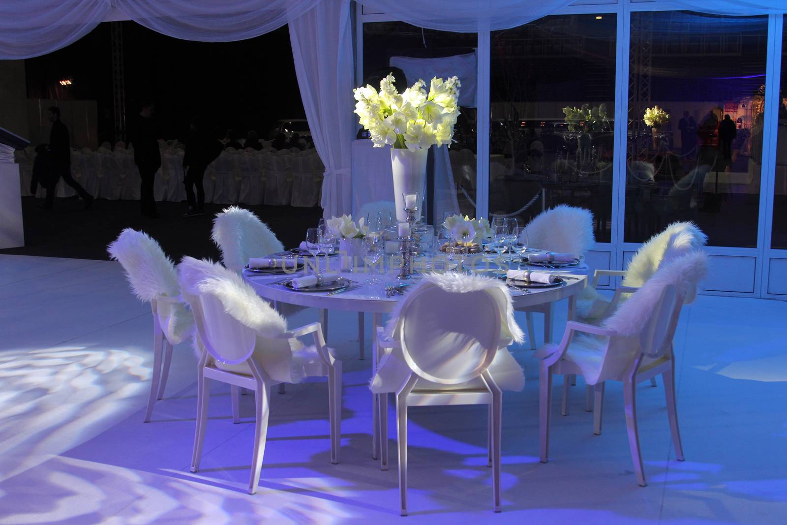 Beautiful table set for wedding