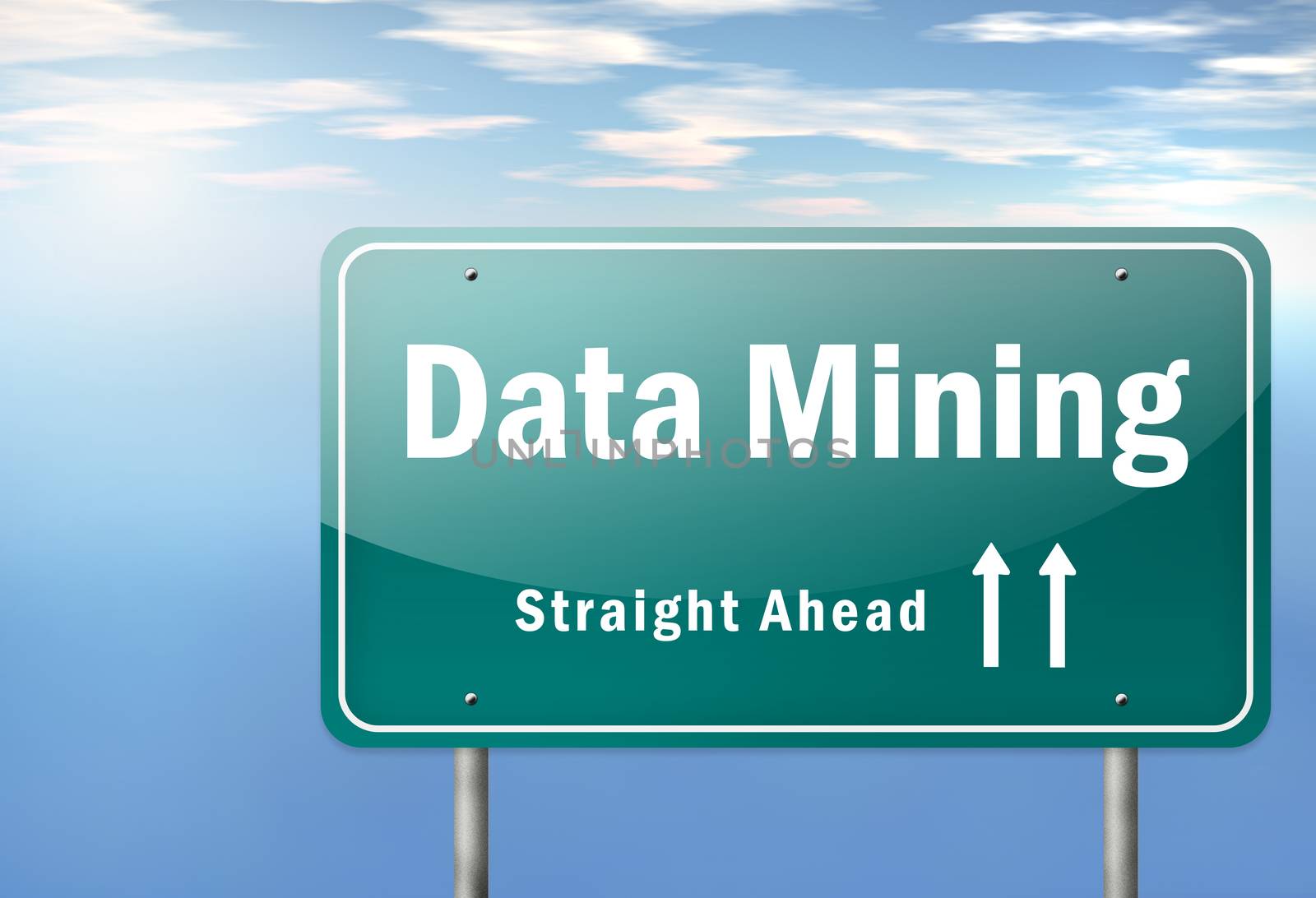 Highway Signpost "Data Mining"