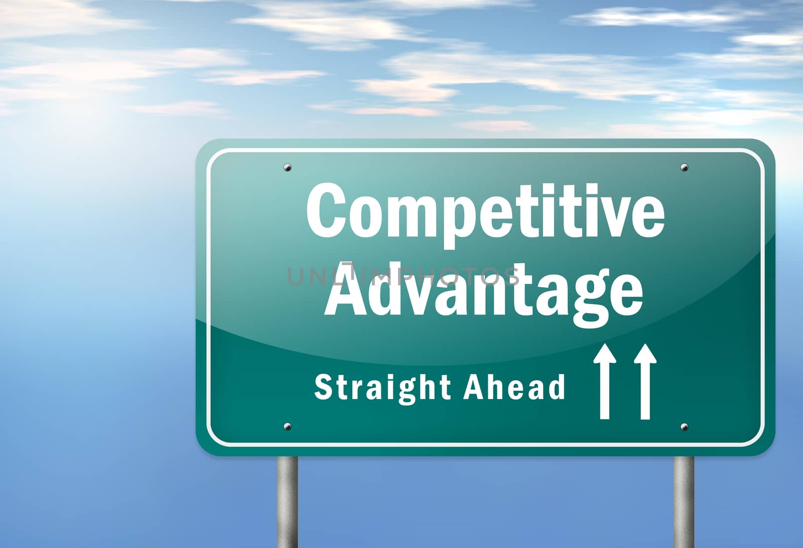 Highway Signpost Competitive Advantage by mindscanner