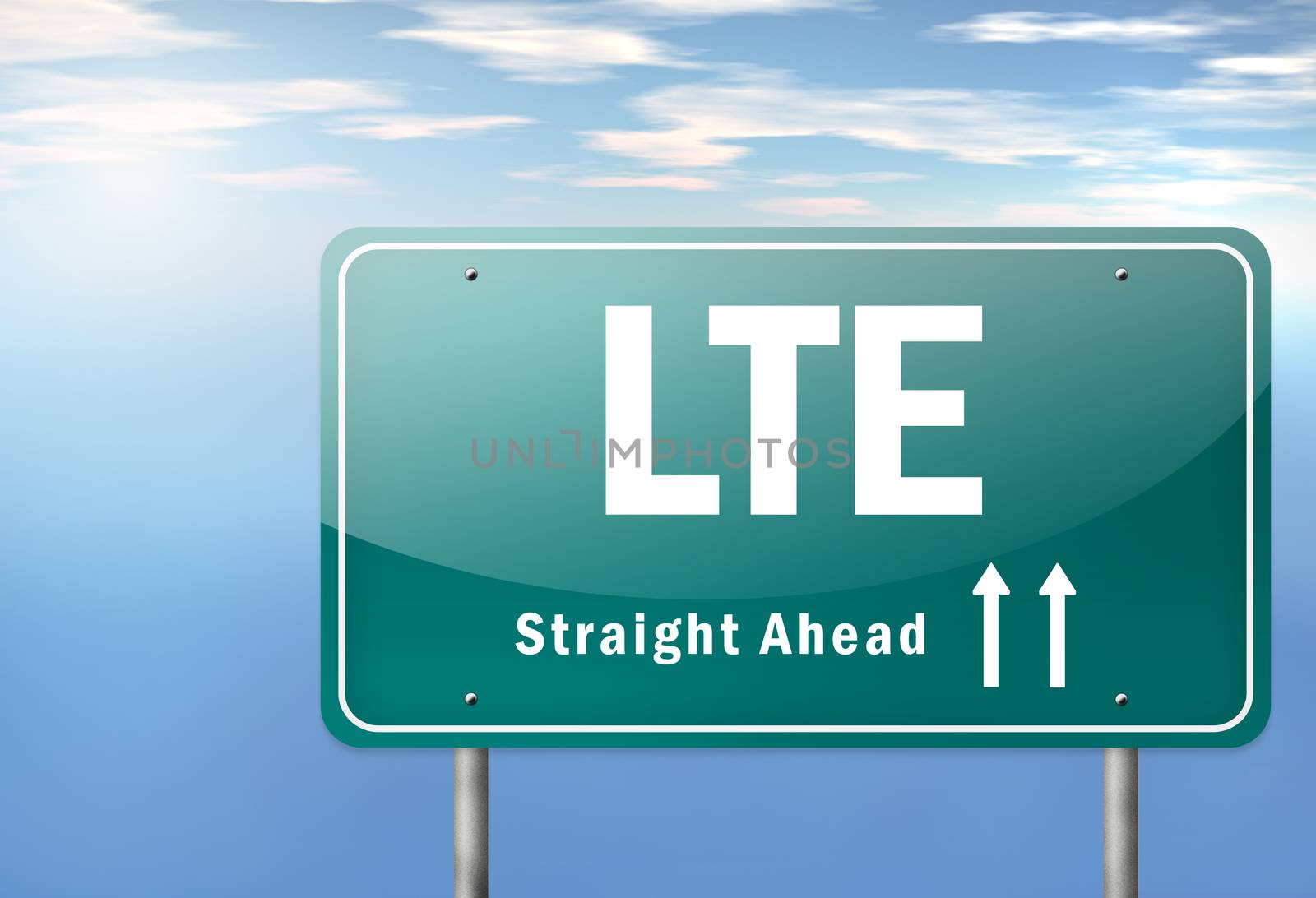 Highway Signpost  with LTE wording