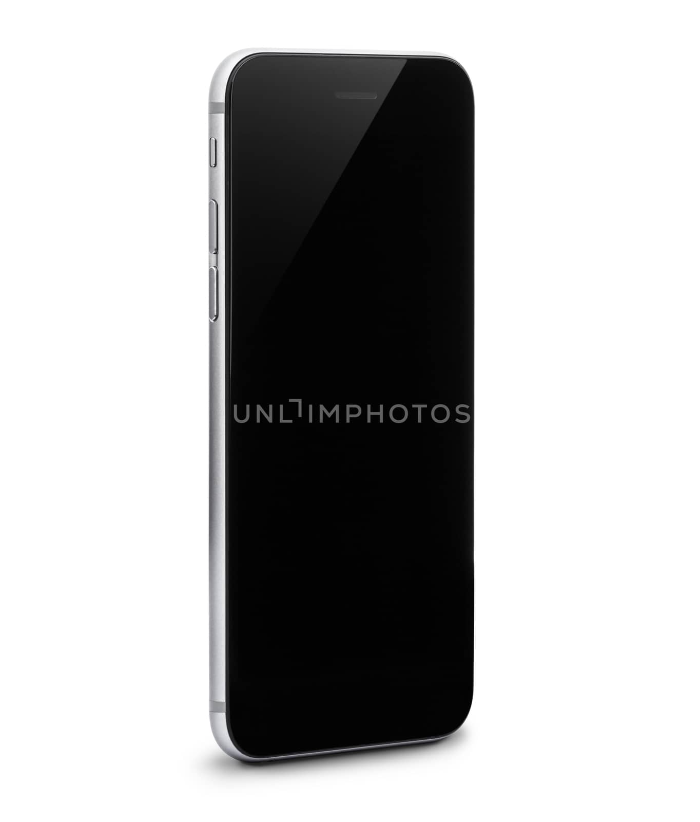 phone isolated with clipping path inside on white background by blackzheep