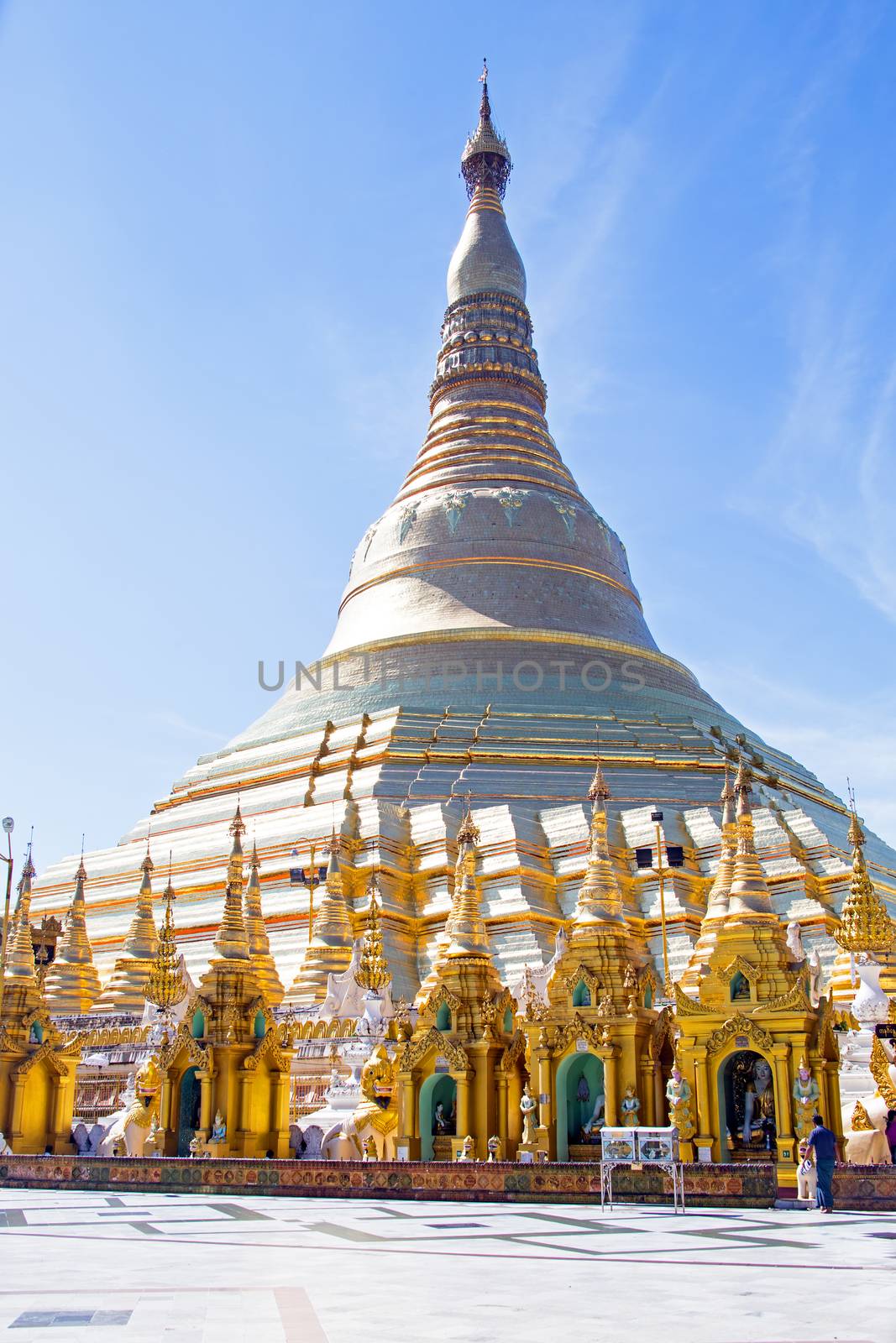 Schwedagon Pagoda in Yangon Myanmar