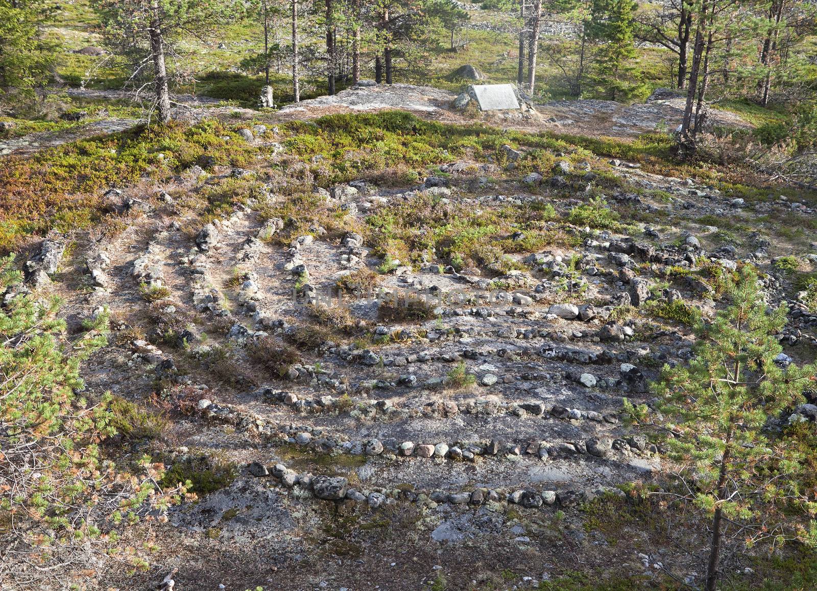 Ancient labyrinth in Kola Peninsula, Northern Russia