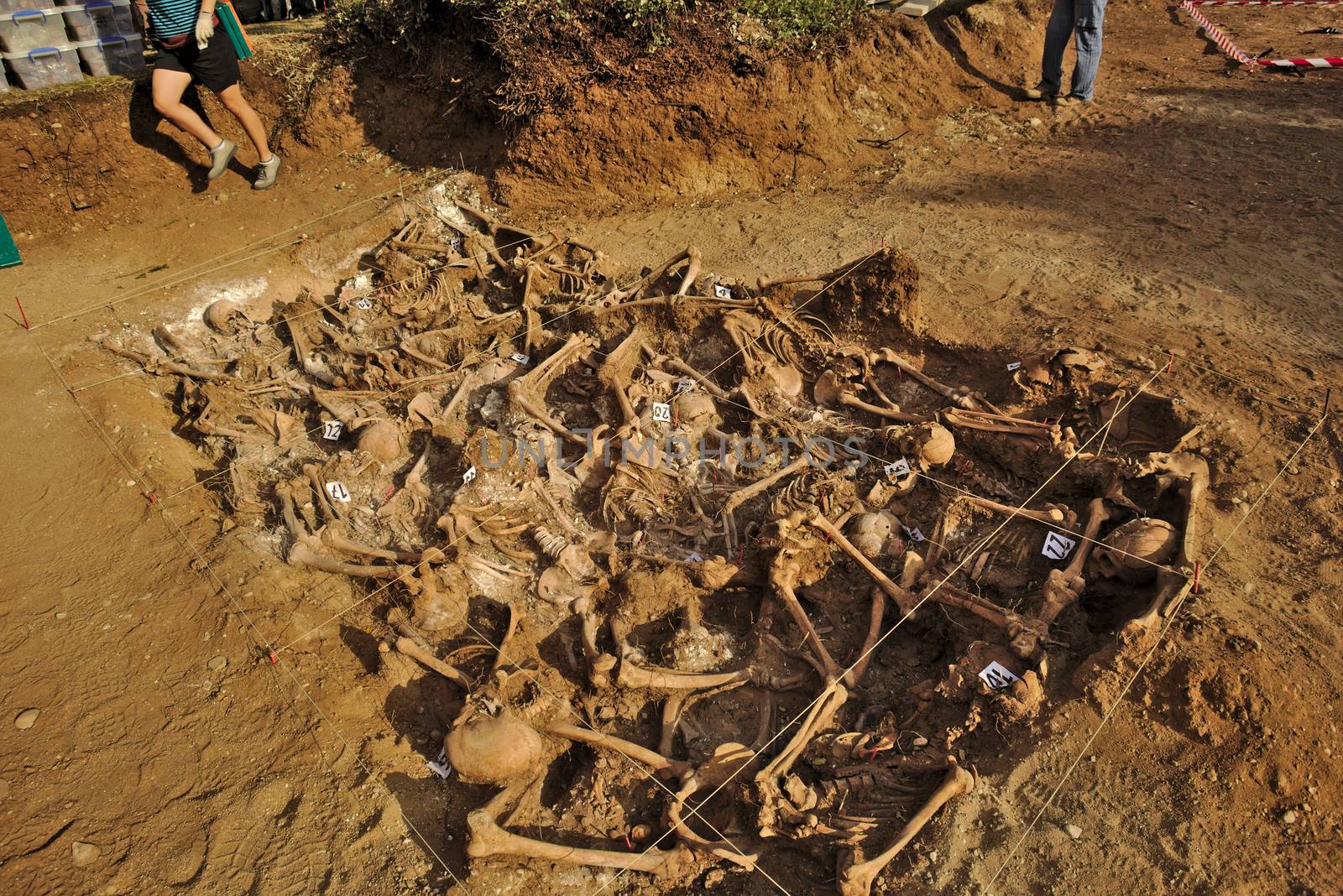 In 1936, just at the beginning of the Spanish Civil War, dozens of non-fascist citizens were carried from Burgos to mount Estepar. Over there, they were shot by a platoon of Franco's army and buried in a mass grave until 2014-2015.