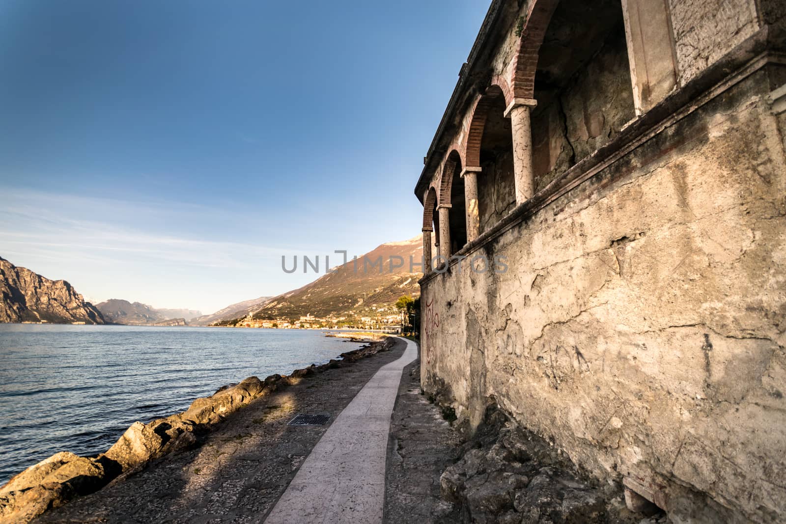 Panorama of Lake Garda (Italy) near the town of Malcesine. by Isaac74