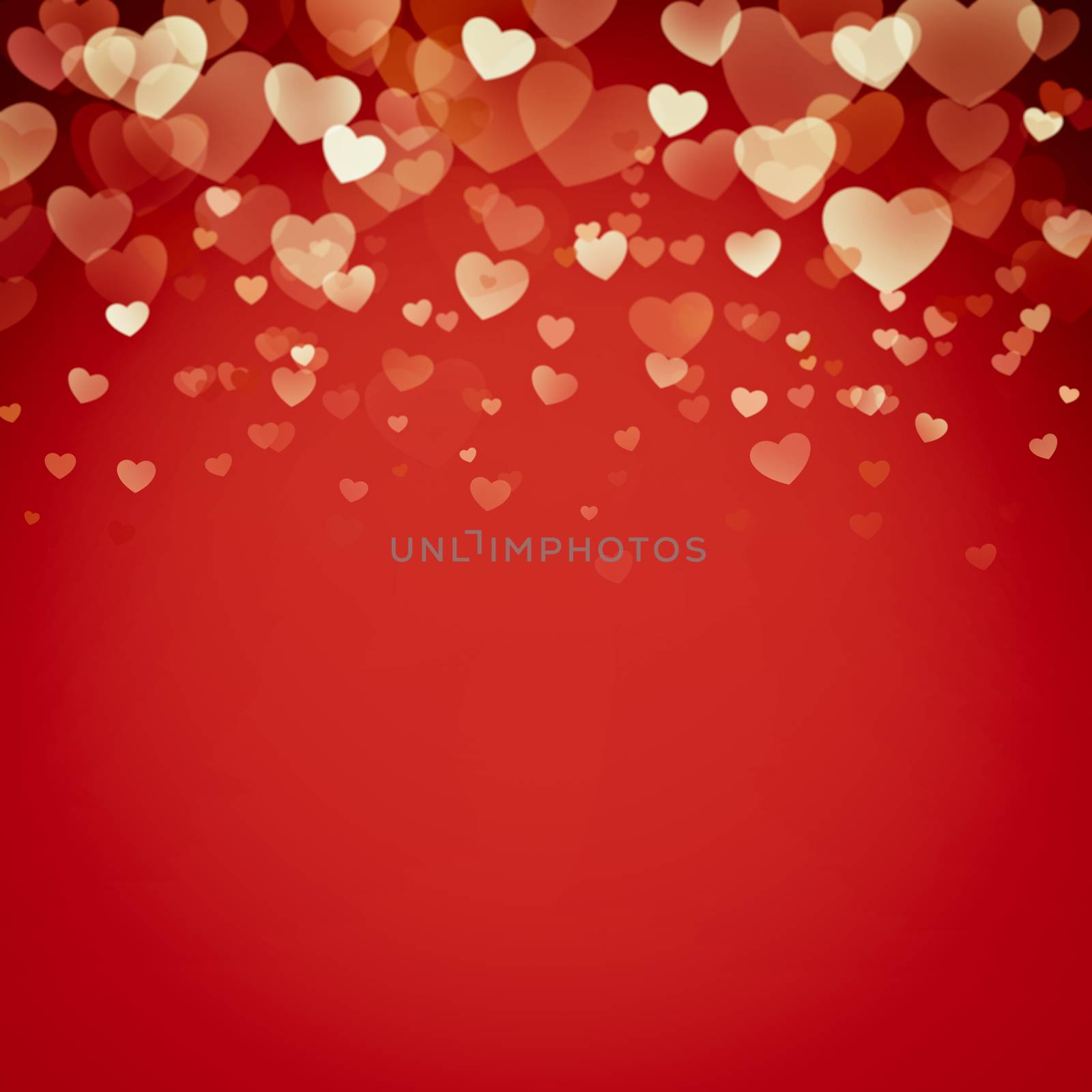 red hearts valentine day background by kaisorn