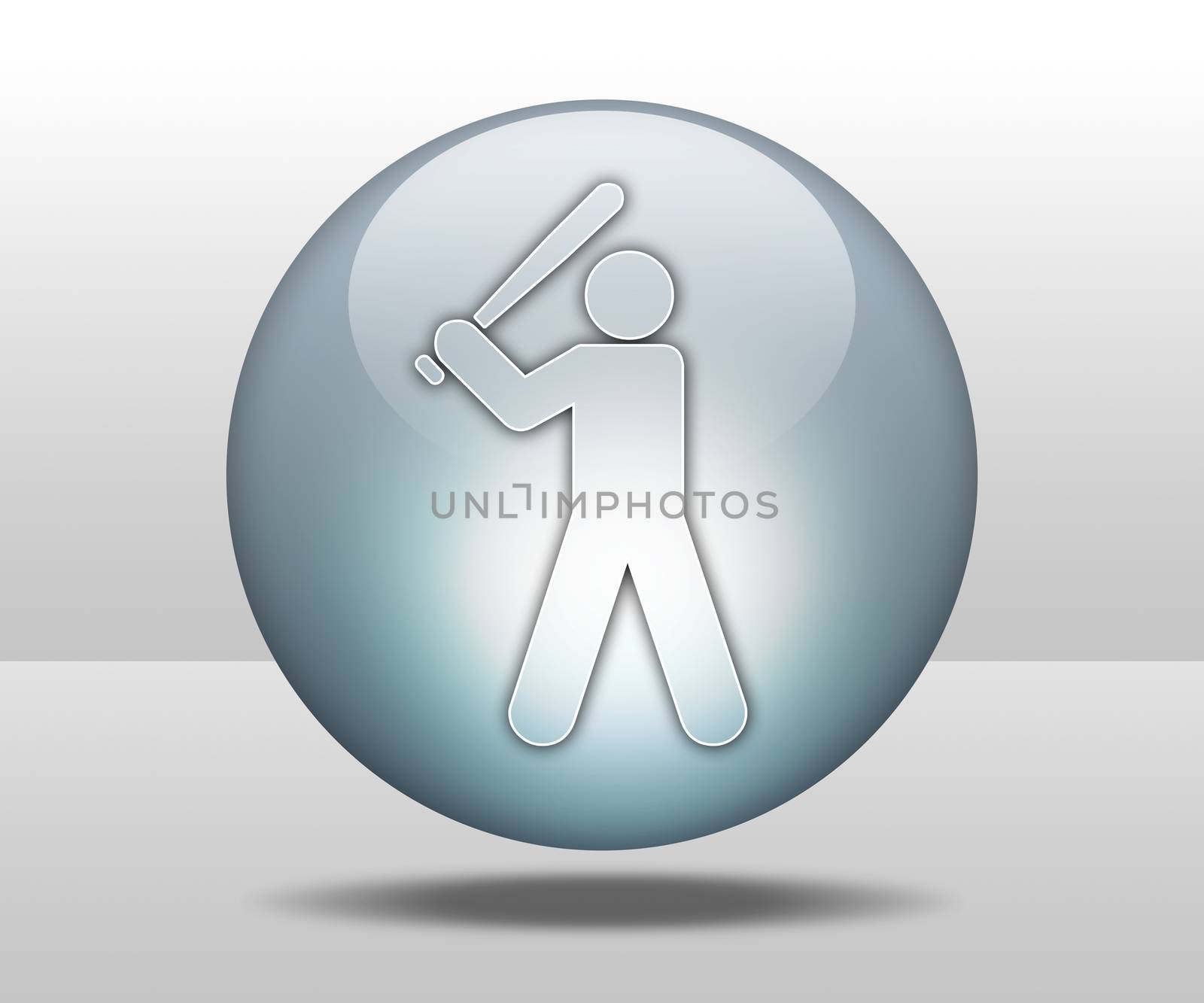 Icon, Button, Pictogram with Baseball symbol