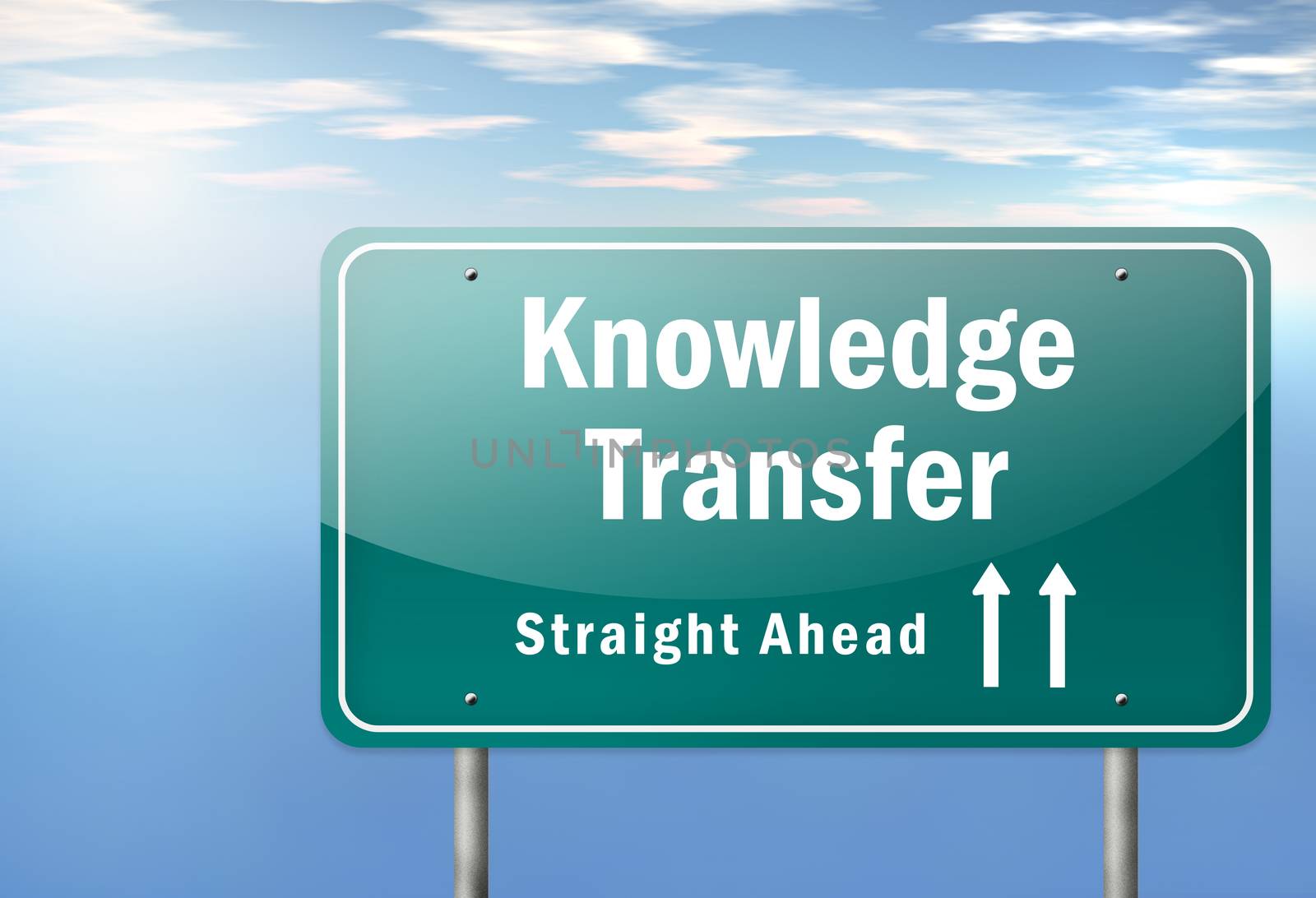 Highway Signpost "Knowledge Transfer" by mindscanner