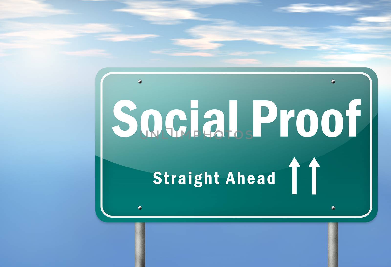 Highway Signpost Social Proof by mindscanner