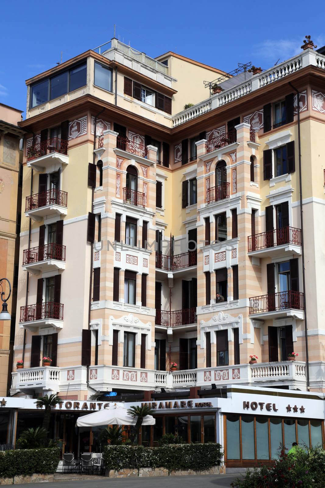 Liguria, Rapallo, buiding facade