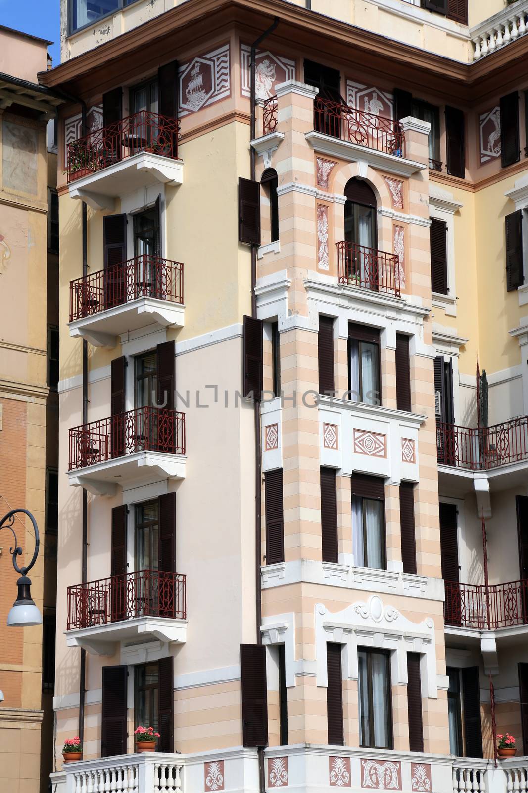 Liguria, Rapallo, buiding facade