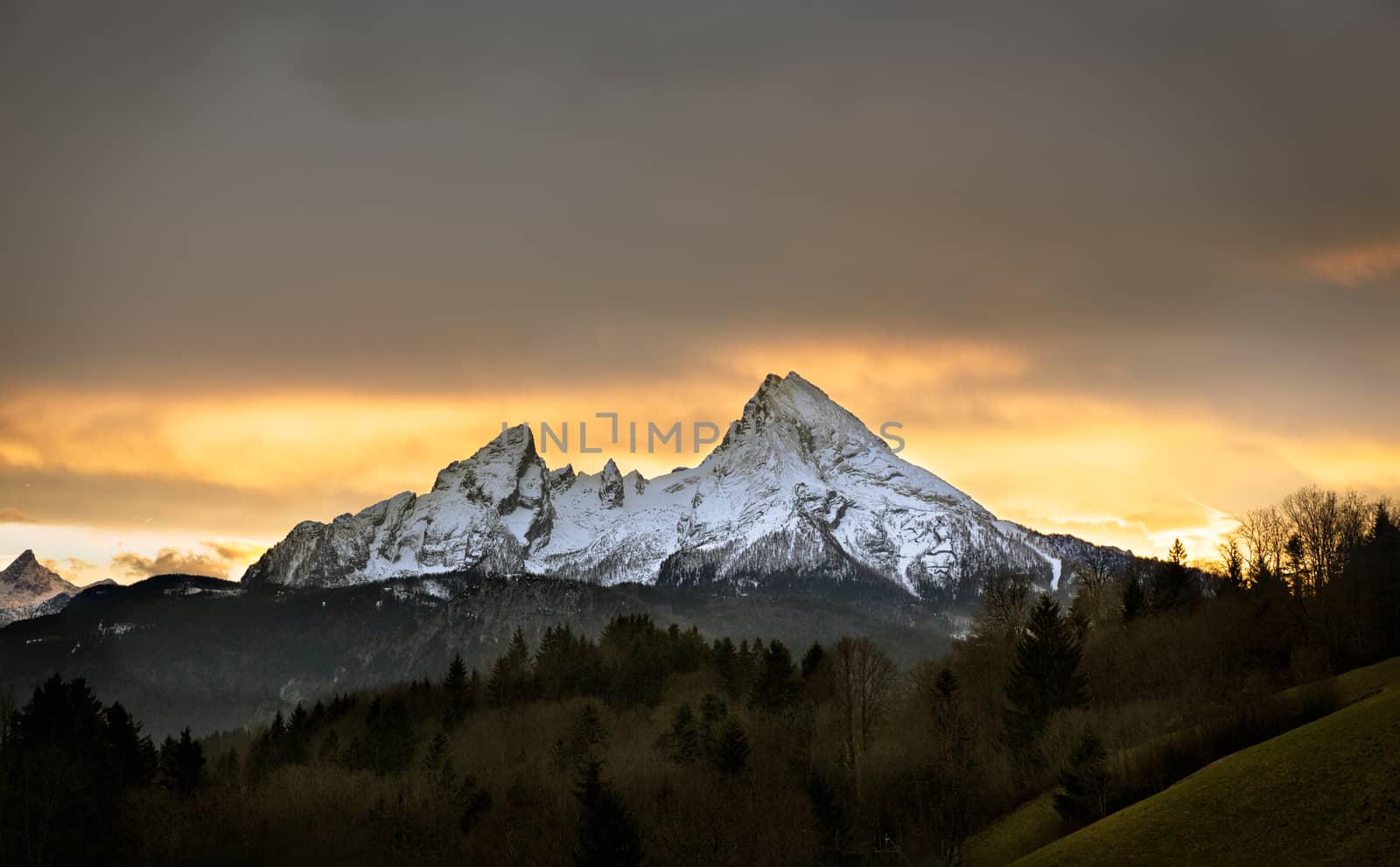 Watzmann at sunset, Berchtesgadener Land, Germany by fisfra