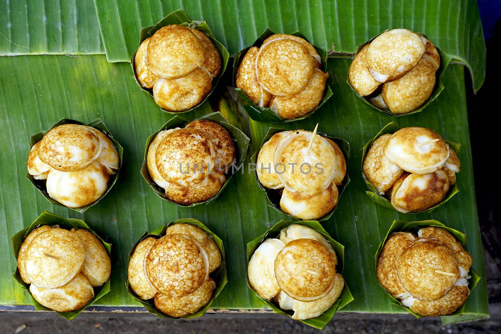 Top view of Sweet and Savory Grilled Coconut by polarbearstudio