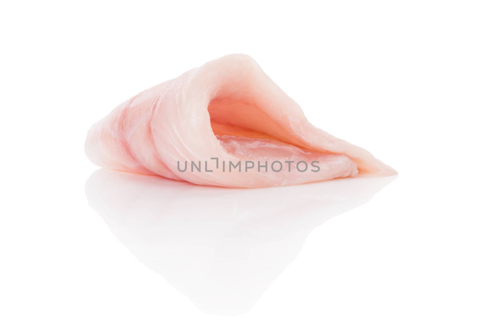 Fresh raw fish fillet isolated. by eskymaks