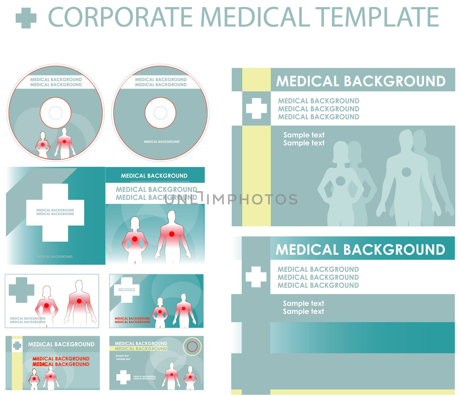 Corporate medical presentation, report template. Human backgrounds, blue Vector cover and layout Great for scientific, medical purposes, exam