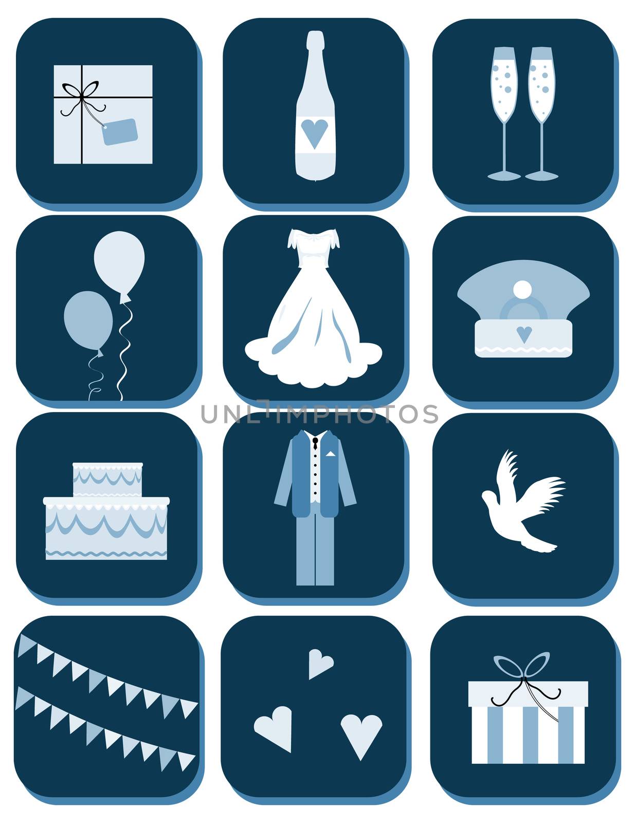 wedding event web button, emblem set, tag, button, emblem by IconsJewelry