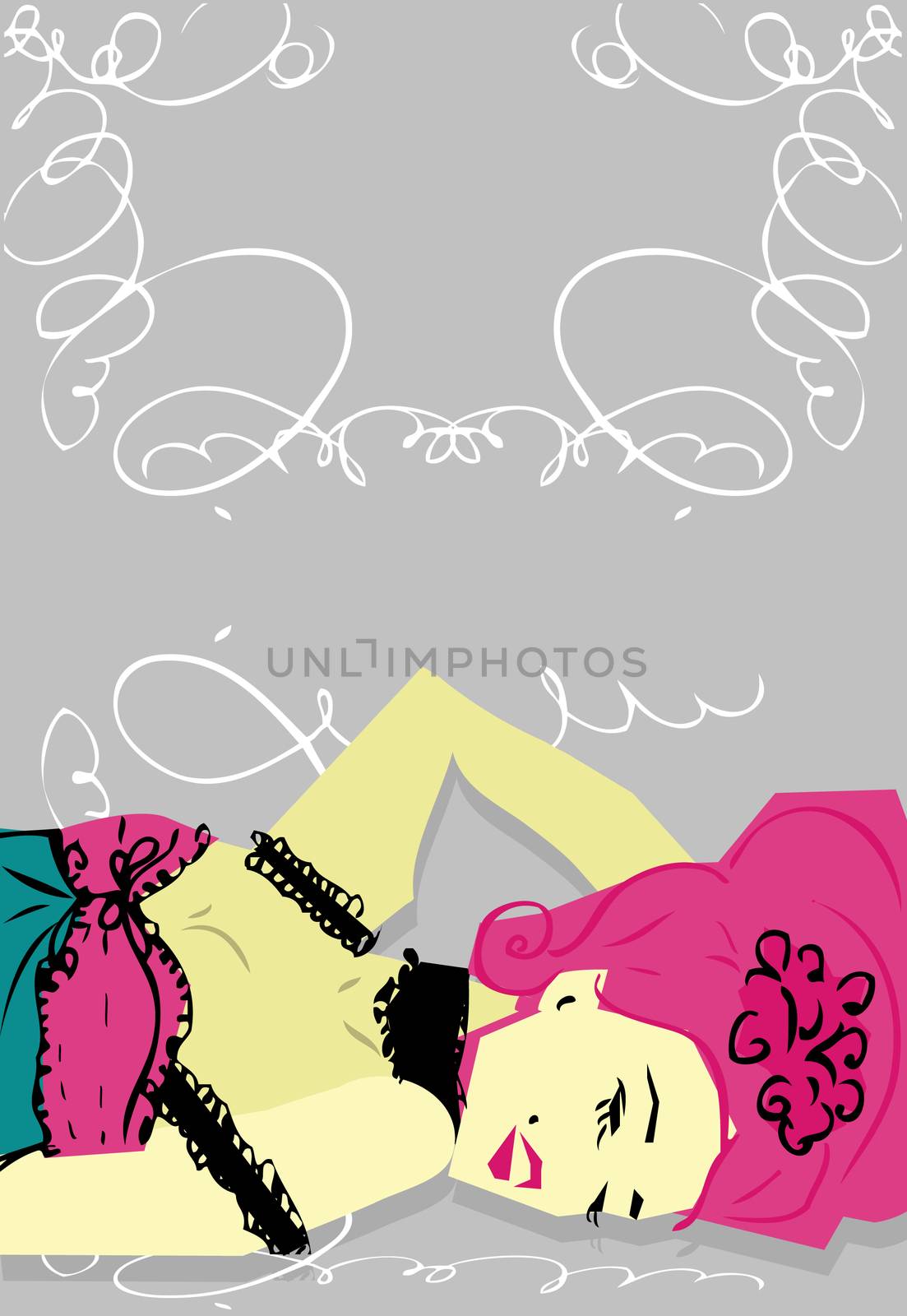 fashion woman fake paper card, poster, background by IconsJewelry