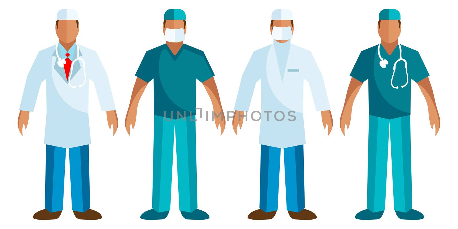 Medical staff - Vector Surgeon, Doctor logo, icons.