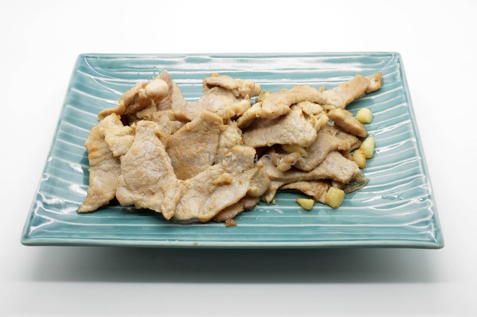 Stir fried pork with garlic and pepper