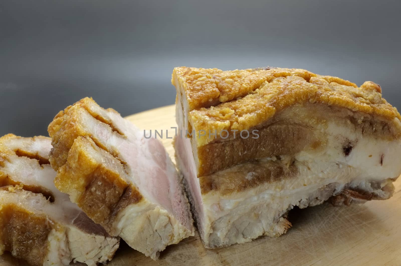 Deep fried streaky pork, asian style bacon