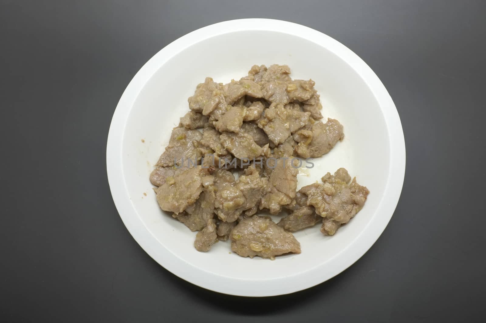 Stir fried pork with garlic and pepper