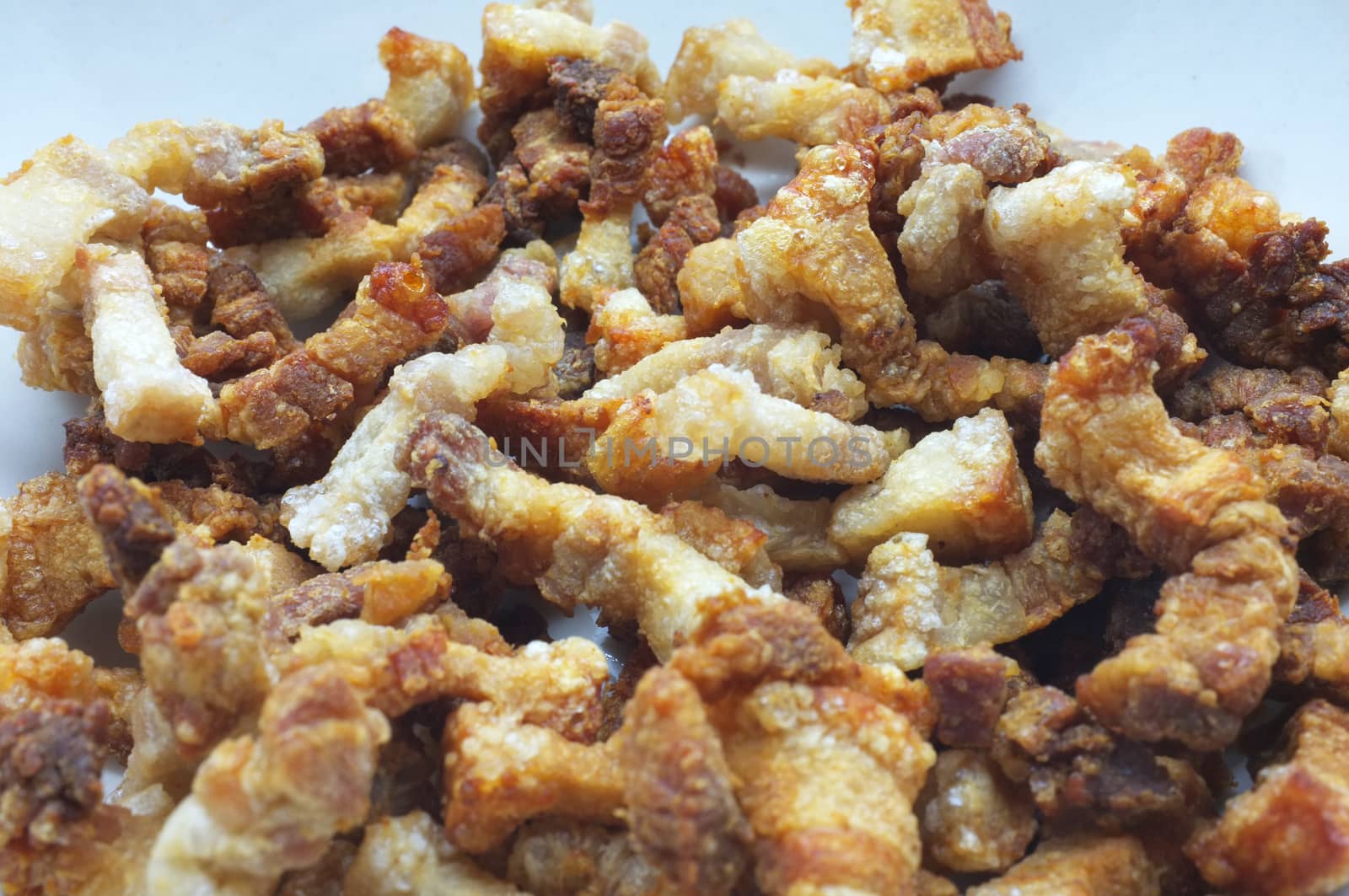 Pork snack, pork rind, pork scratching, pork crackling