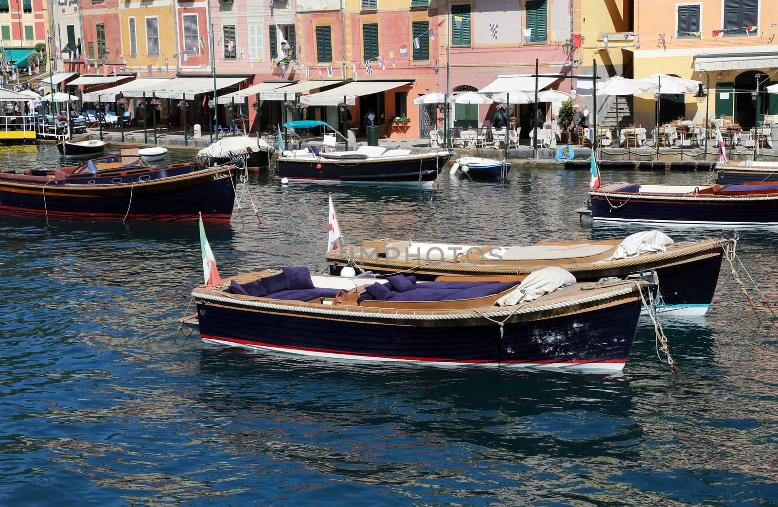 Boats in the harbour of Portofino