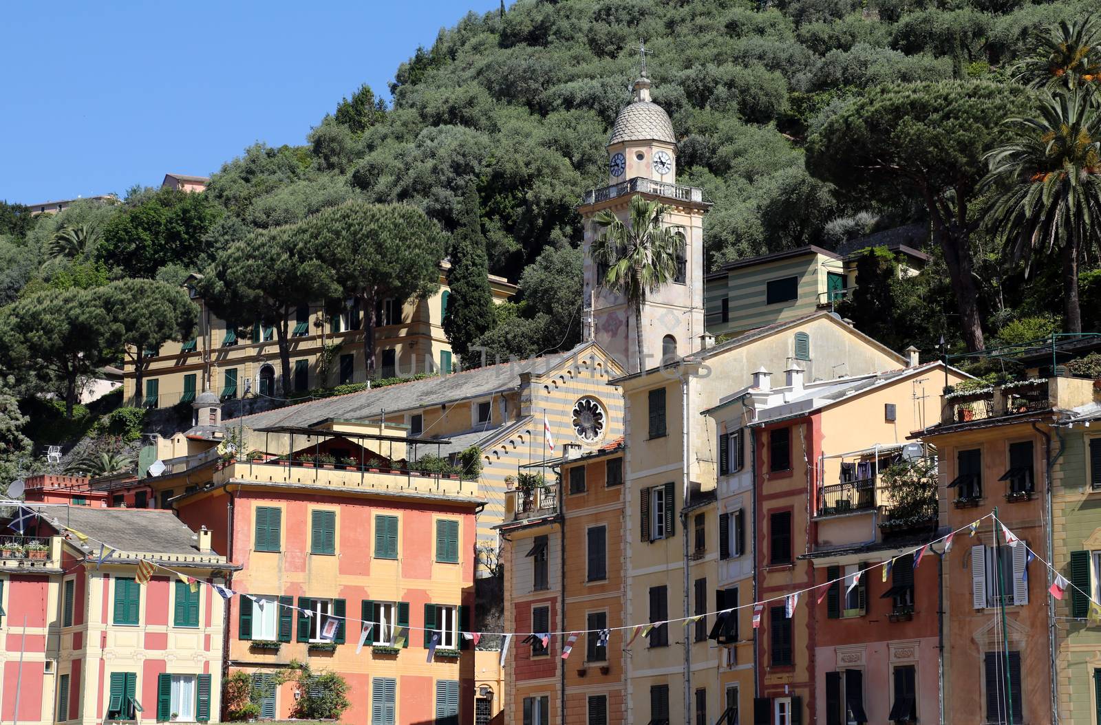 Famous Portofino village on Ligurian coast, Italy