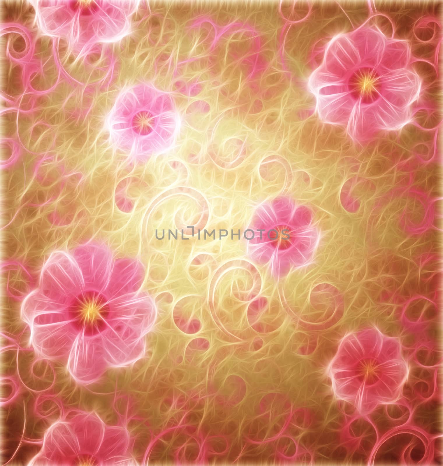 pink flowers romantic spring vintage background, love and cute