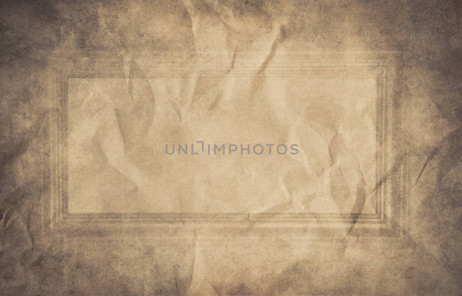 Empty frame textured in sepia.