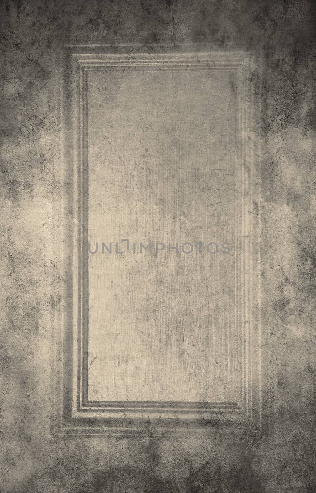 Textured empty vintage frame in grey.