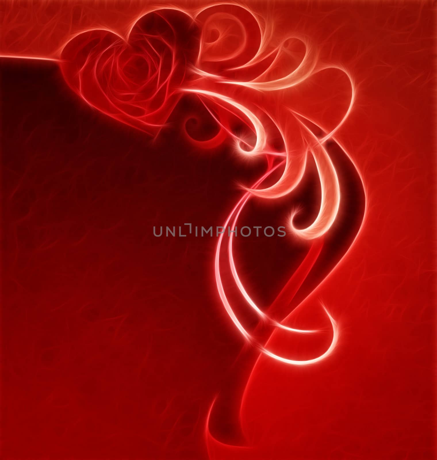 red heart with red rose grunge abstract background for love and  by CherJu