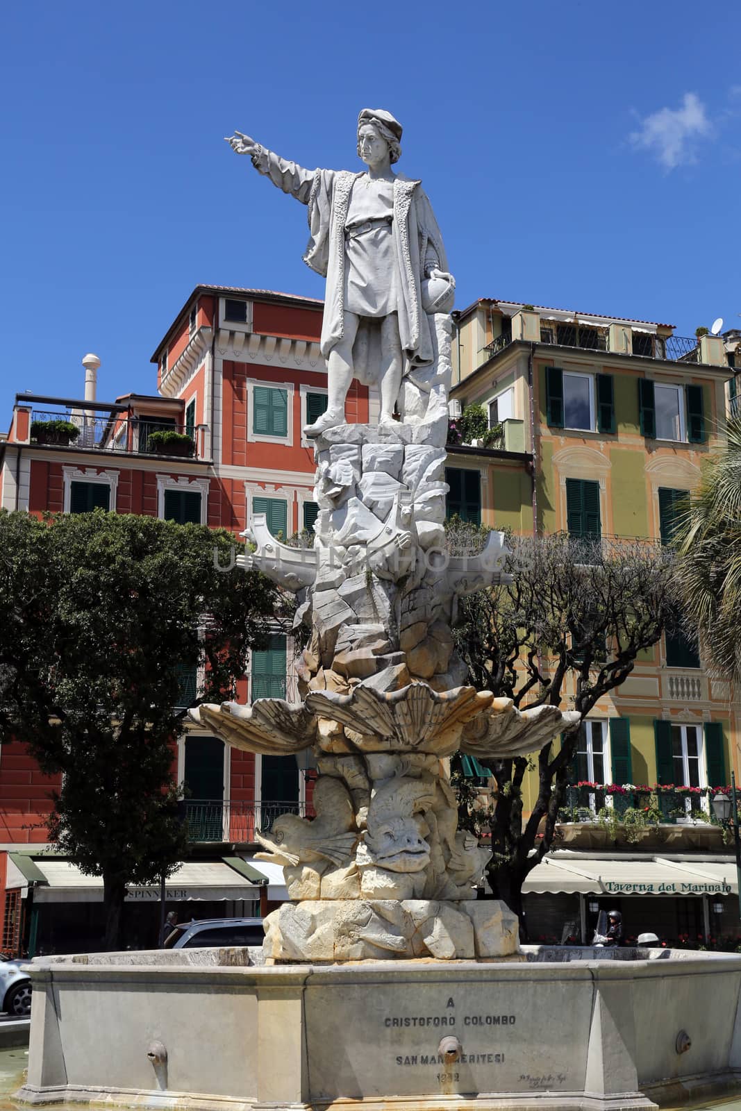Monument to Christopher Columbus (by Odoardo Tabacchi, 1892), Santa Margherita Ligure, Liguria, Italy