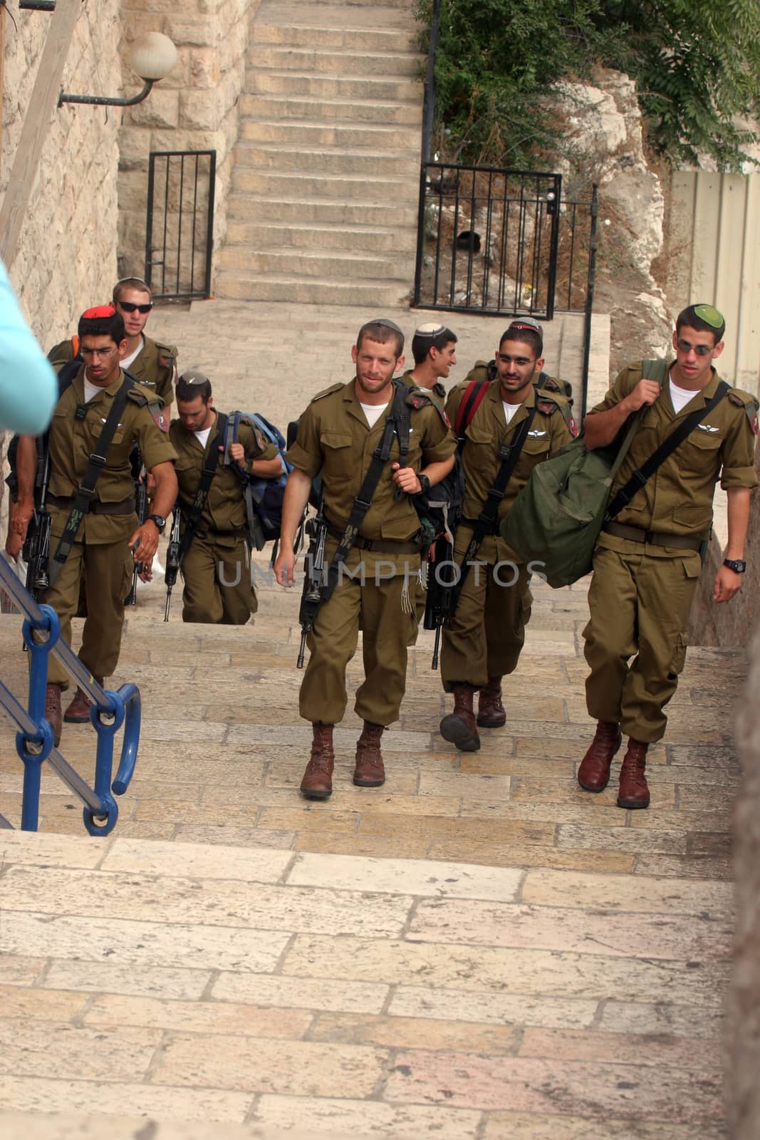 Members of the Israeli Border Police in the Old City October 03, 2006 in Jerusalem, Israel. They are deployed for law enforcement in the West Bank and Jerusalem.