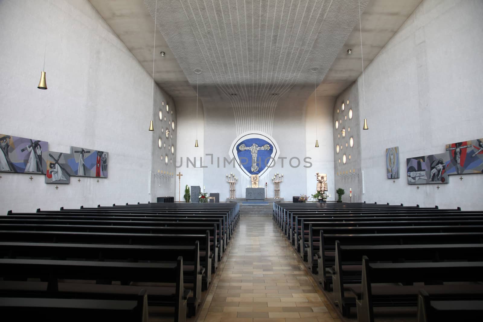 Church of the Holy Trinity on July 18, 2013 in the Bavarian village of Gemunden am Main, in the Diocese of Wurzburg.
