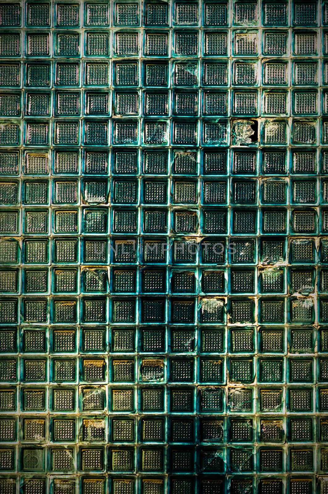 discarded ruin with old windows and wall, industrial window in concrete wall
