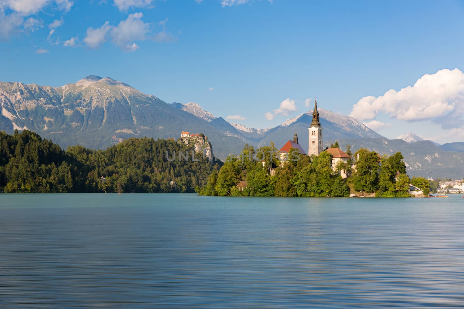 Lake Bled with Bled island, Slovenia by fisfra