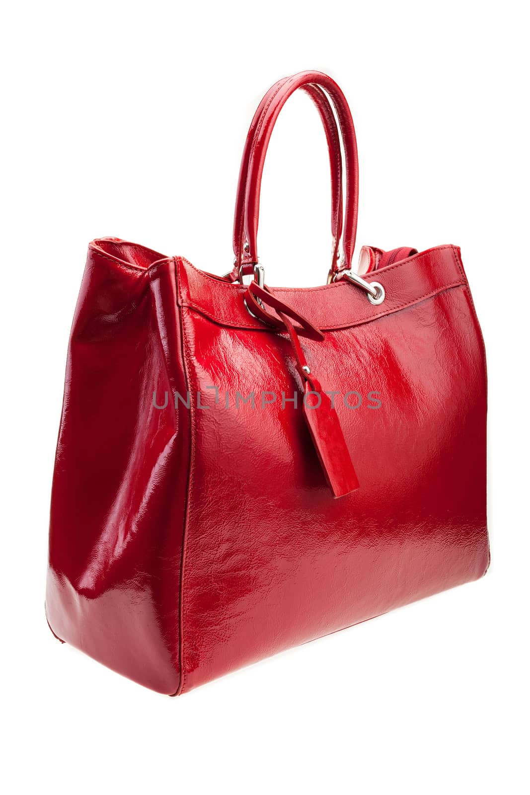 Red womens bag isolated on white background. by igor_stramyk