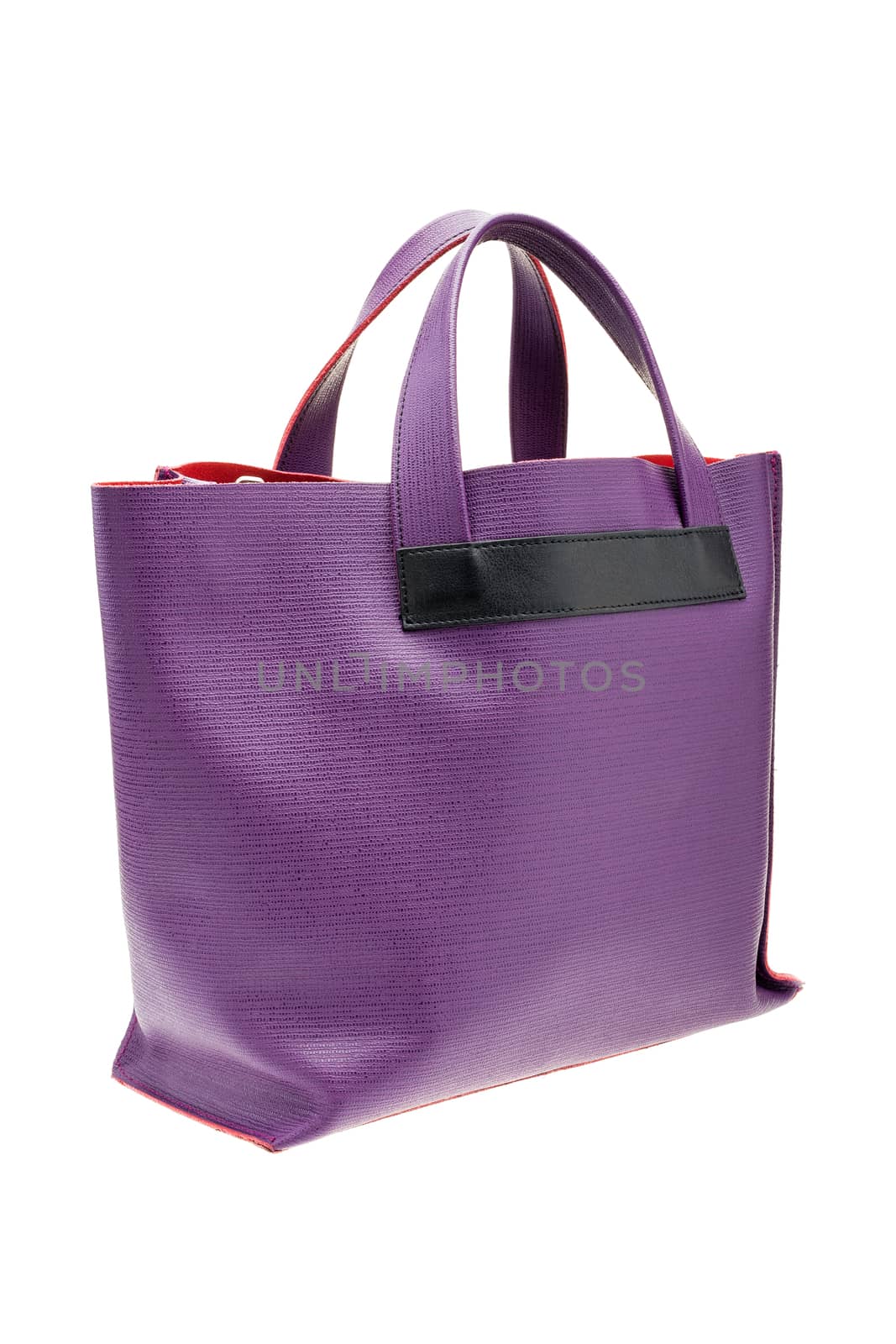 Violet womens bag isolated on white background. by igor_stramyk
