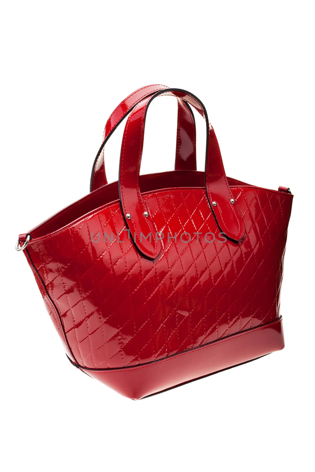 Red womens bag isolated on white background. by igor_stramyk