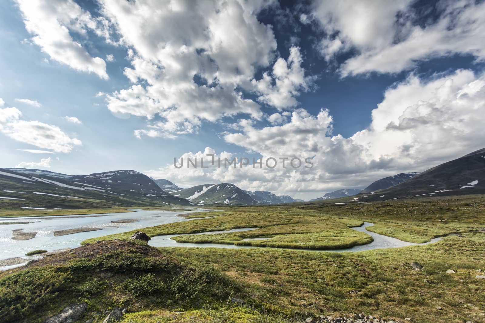 Landscape in Lapland, northern Sweden