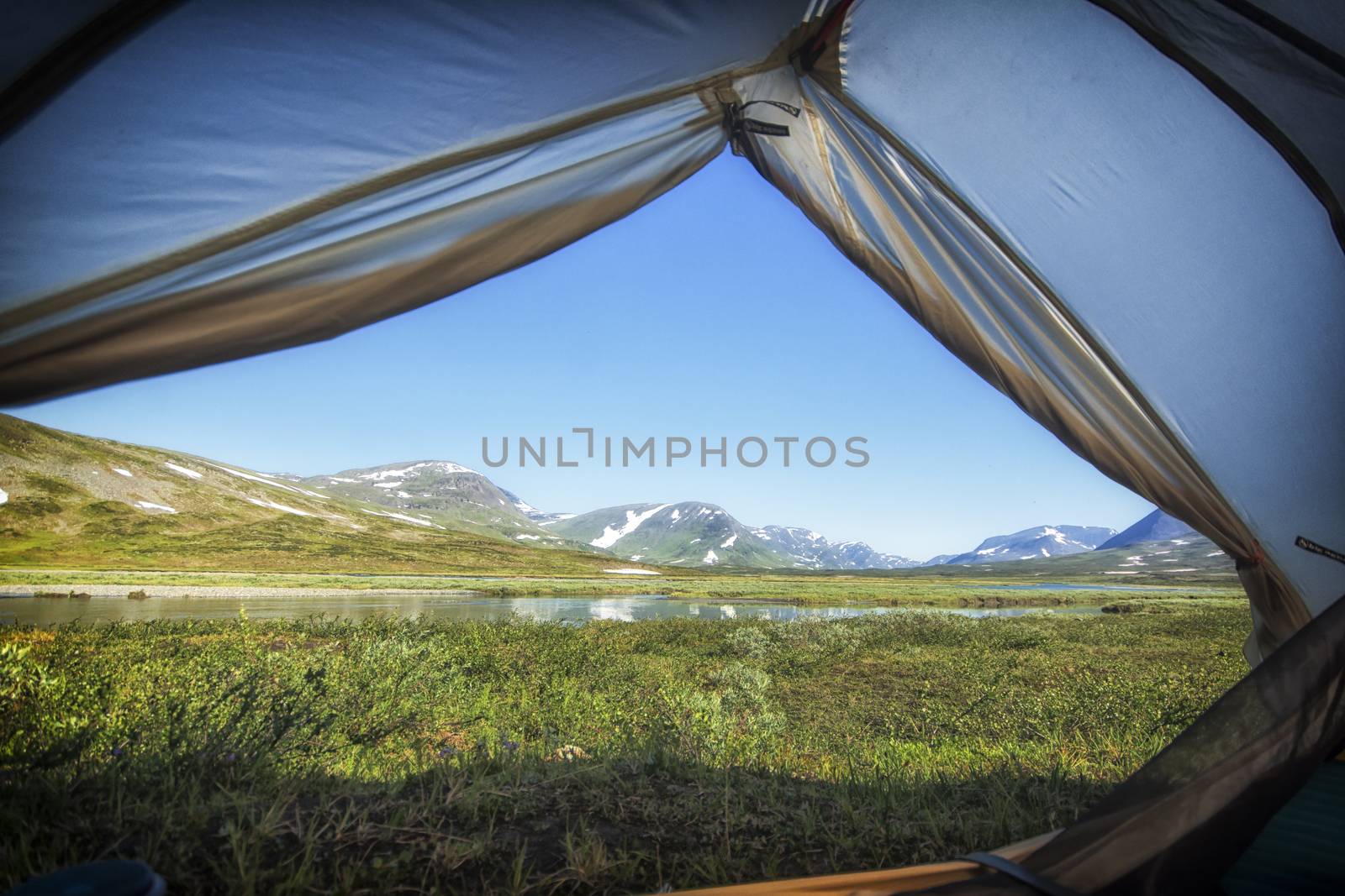 Landscape in Lapland, northern Sweden