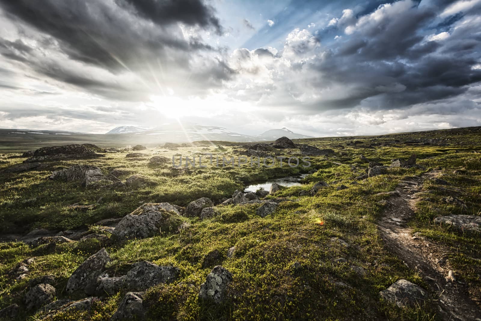 Landscape in Lapland, northern Sweden