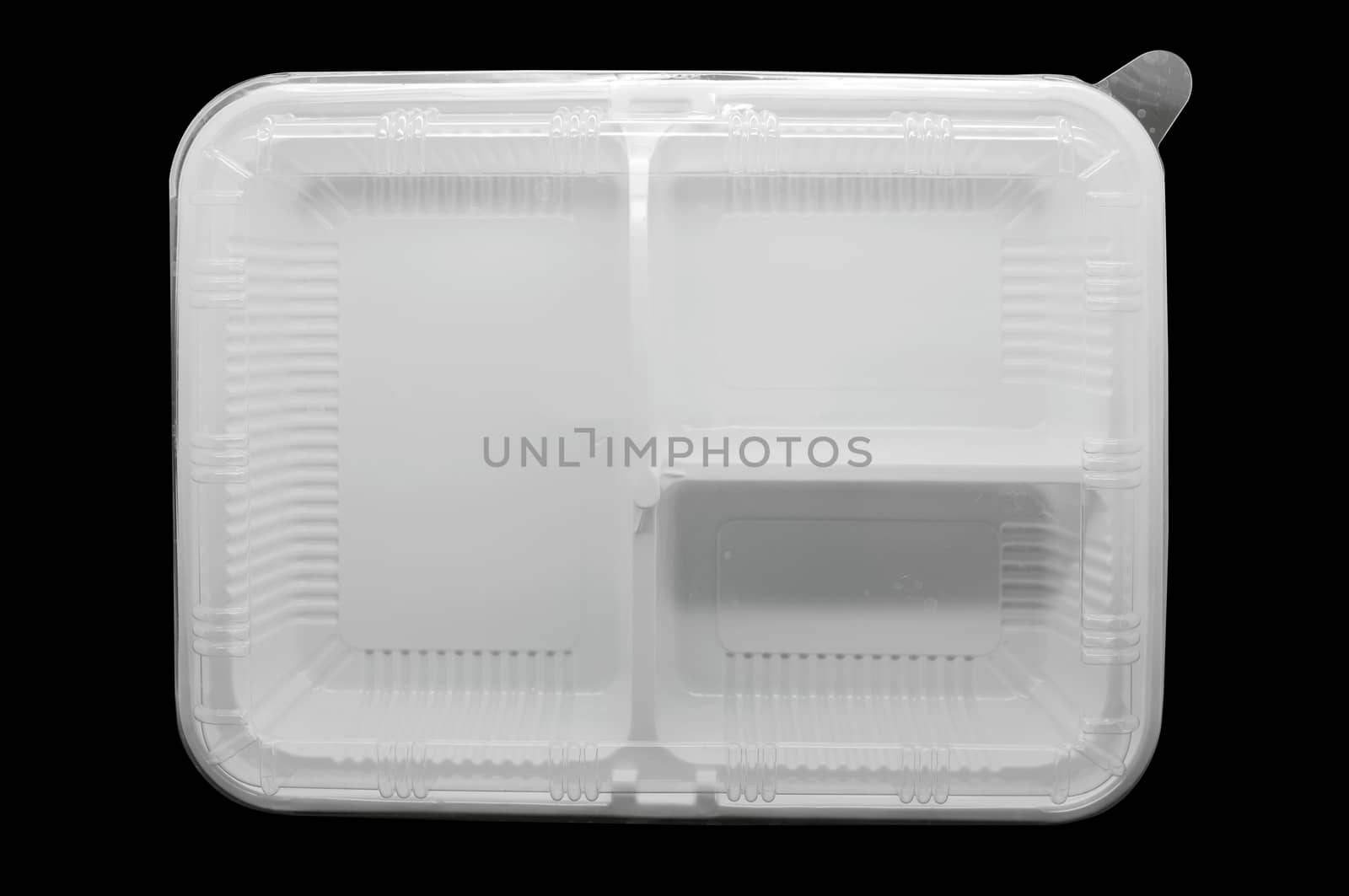 Empty plastic tray