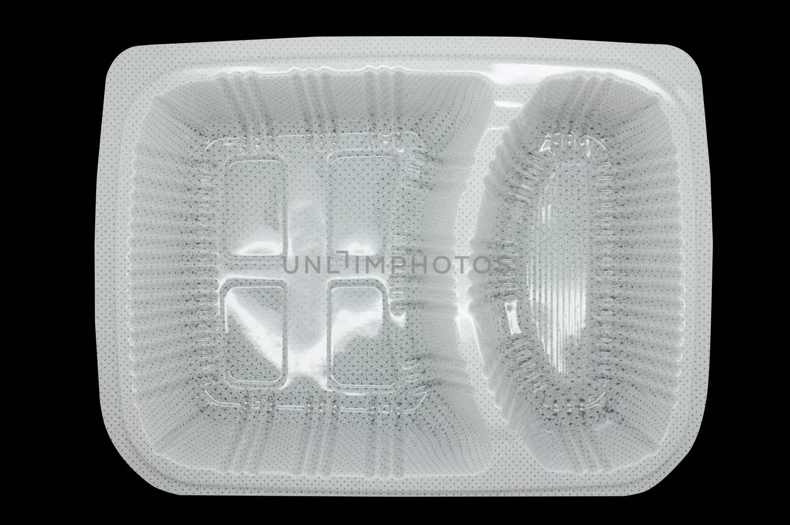 Empty plastic tray