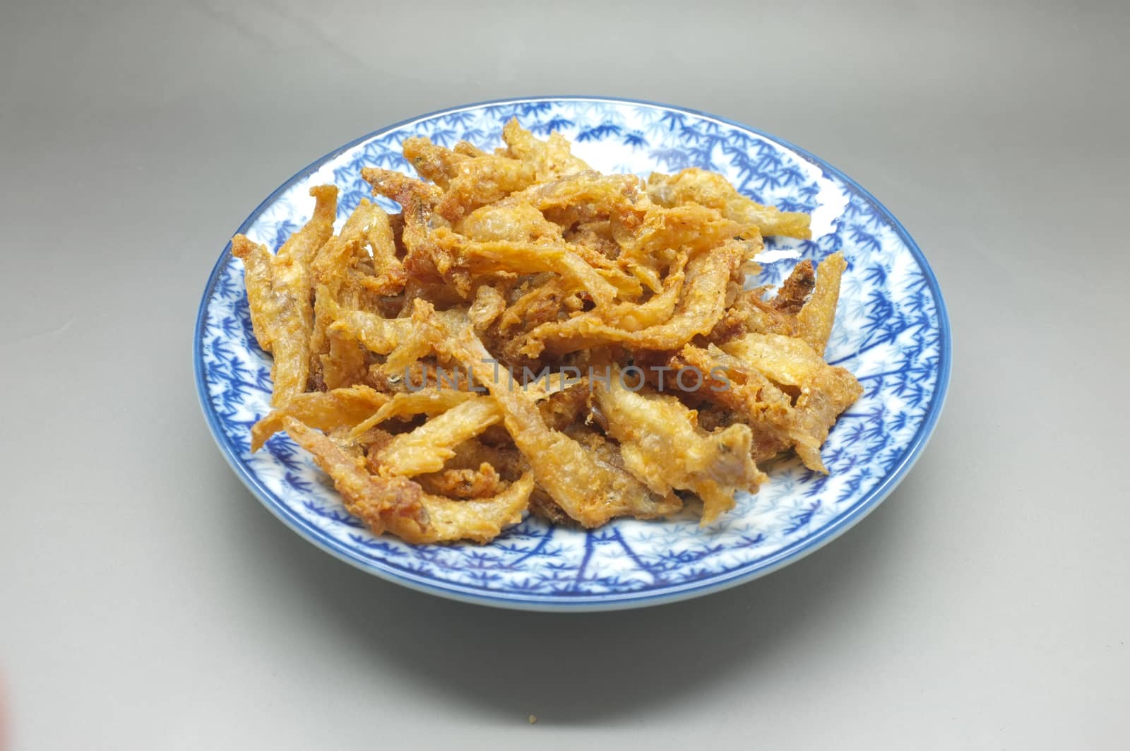 Crispy deep fried dried fish