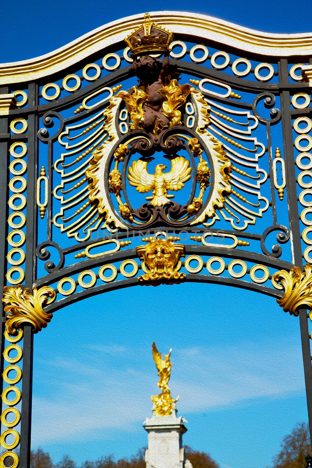 in london england the old metal gate  royal palace