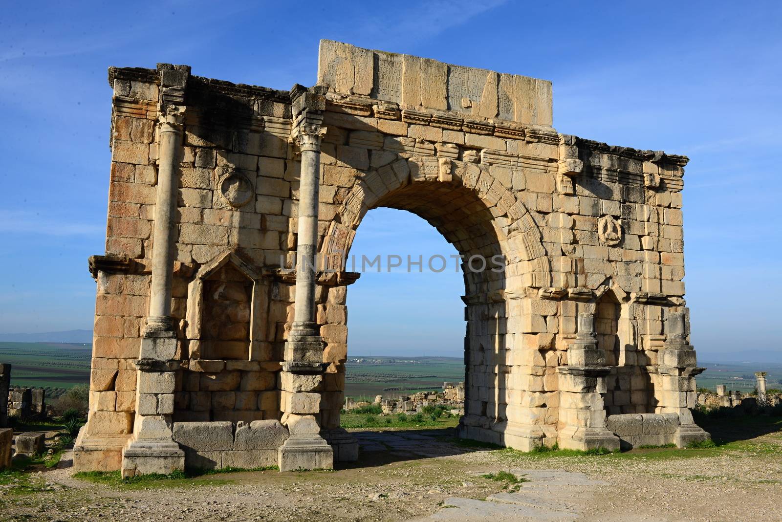 Volubilis - ruins of historical city from age of roman empire